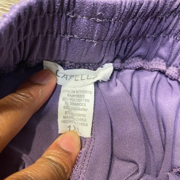 Capella Women's High Waisted Drawstring Lounge Pants joggers Purple Size 1XL - Picture 4 of 10